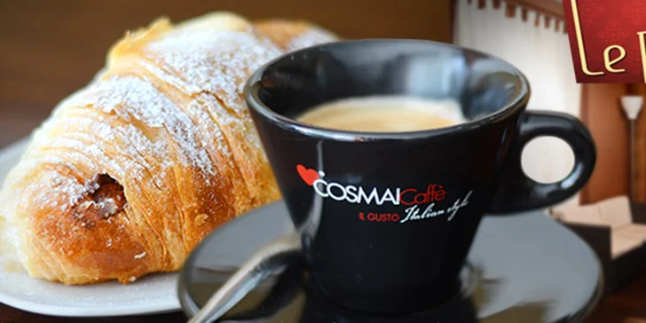 Luxusná cibetková káva s croissantom