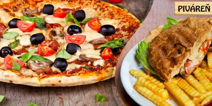 Vyberte si z 18 druhov chrumkavej pizze alebo poďte na hamburger s hranolčekmi