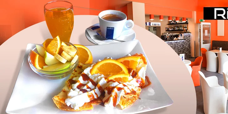Hriešne dobré sladké XXL palacinky a nápoj