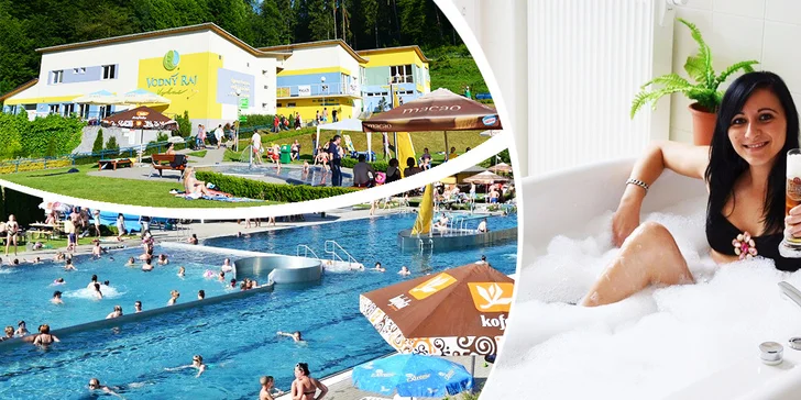 3-hodinový relax vo Vodnom raji Vyhne alebo relaxačný balík s pivným kúpeľom
