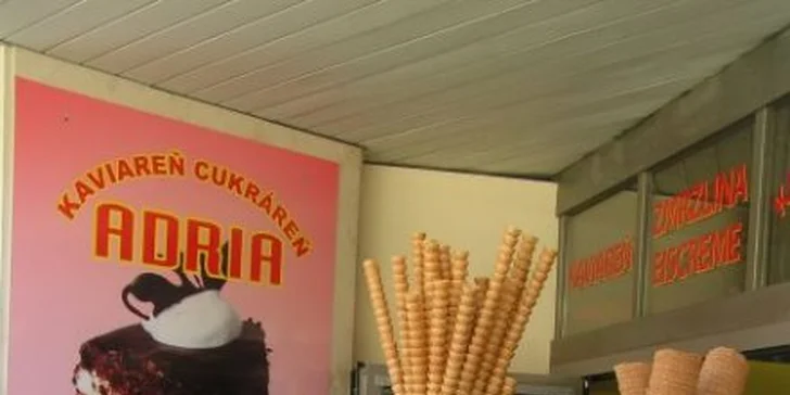 1,30 EUR za zmrzlinový pohár podľa výberu z ponuky cukrárne ADRIA! Maškrta pre každého so zľavou 50%!