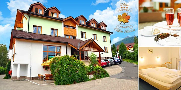 Villa Siesta*** wellness pobyt v srdci Vysokých Tatier. Dieťa do 14,99 rokov zadarmo.