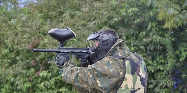 Paintball na tri hodiny pre 6 až 16 hráčov (1 kupón = 1 hráč)