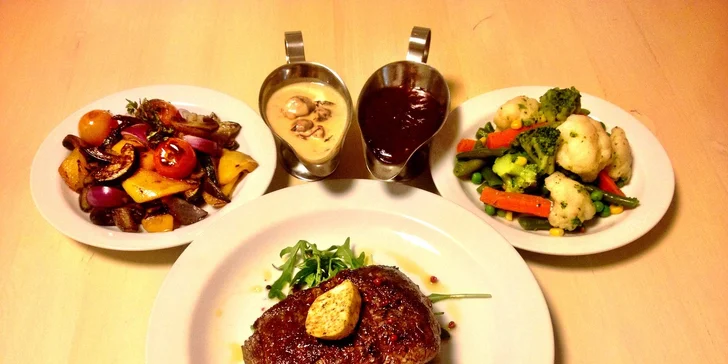 Filet mignon Steak z pravej sviečkovice s prílohou