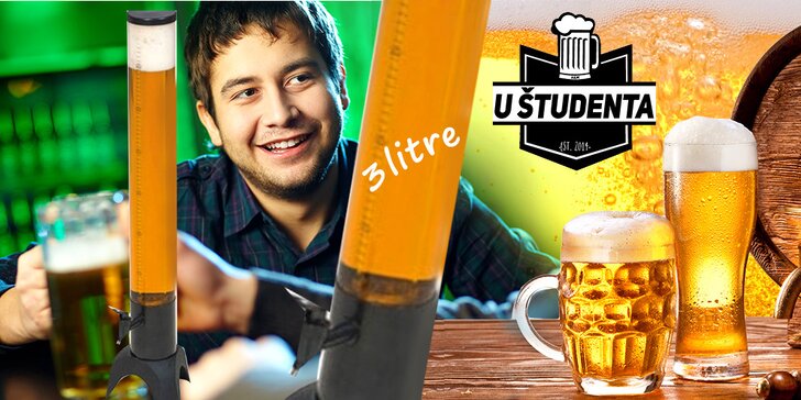 3 litre piva v pivnej žirafe v bare U Študenta