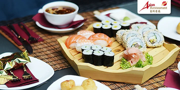 Ázijské menu pre dvoch alebo sushi set v Avione
