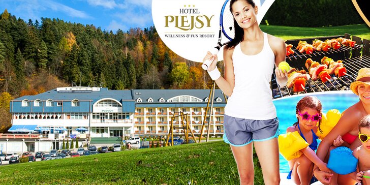 Fantastické LETO v Hoteli Plejsy*** Wellness & Fun Resort + LAST MINUTE termíny, 1 dieťa do 11,99 rokov úplne ZDARMA.