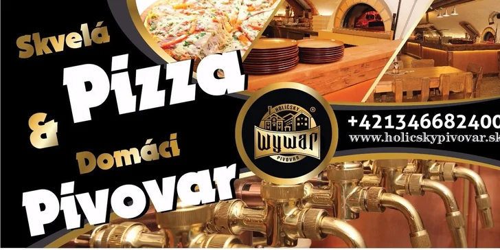 Poďte na prehliadku holíčskeho pivovaru Wywar spojenú s ochutnávkou! V cene aj pizza, hermelín či utopenci