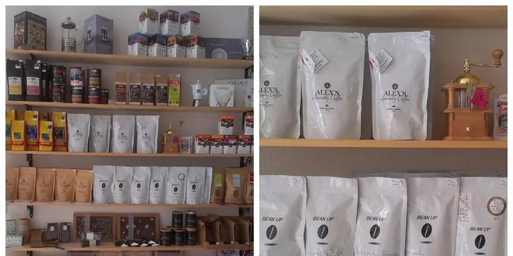 Lahodný koláčik a espresso, cappuccino alebo exkluzívna káva aeropress