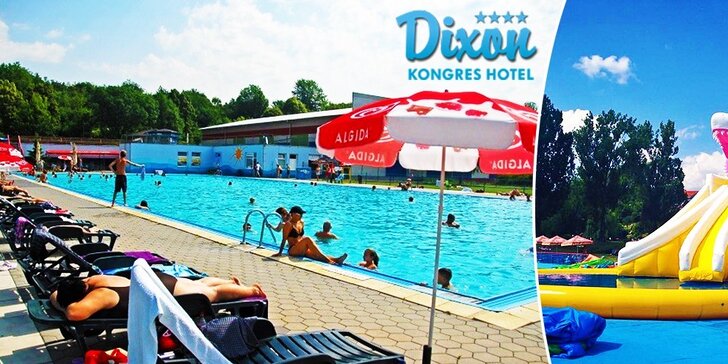 Letná dovolenka v Hoteli Dixon**** s celodennými vstupmi na plážové kúpalisko s Aqua Fun parkom priamo pri hoteli, dieťa do 18 rokov ZDARMA
