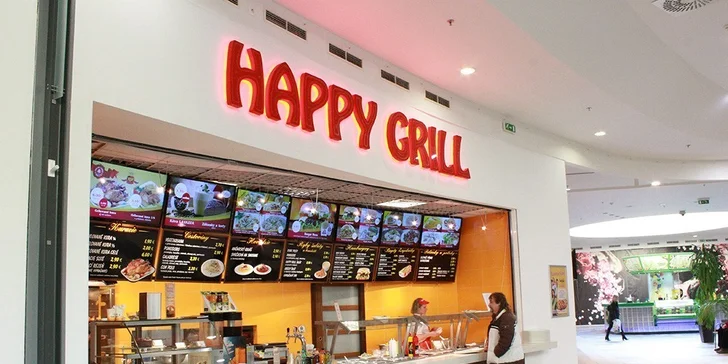 Celé grilované kura alebo obedové menu v HAPPY GRILL