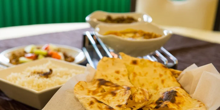 Indické menu v reštaurácii Maharadža aj s dovozom