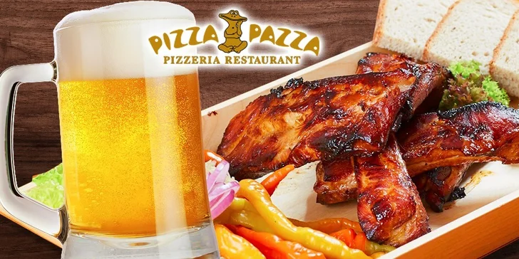 Kilo grilovaných rebierok s prílohou a 10° Gambrinus