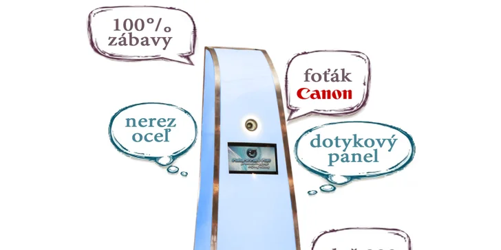 Kreatívne a zábavné fotky z každej party! FUTURE Fotobúdka