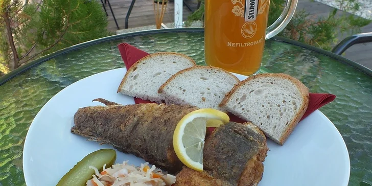 Pivo a rybacie pochúťky pre celú partiu v Black Out