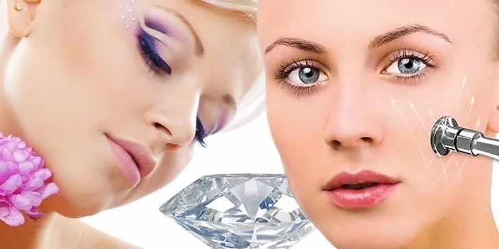Diamantová mikrodermabrázia a ošetrenie ozónizérom + úprava obočia