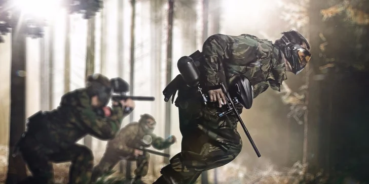3 hodiny paintballu v indoor hale