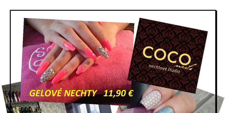 Gélové nechty so zdobením podľa vlastného výberu