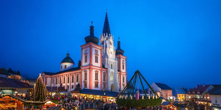 Kúzelný adventný Mariazell a nezabudnuteľný Krampuslauf - divoký beh čertov, bez príplatku za nástupné miesto a miestenku, s občerstvením na palube autobusu zdarma