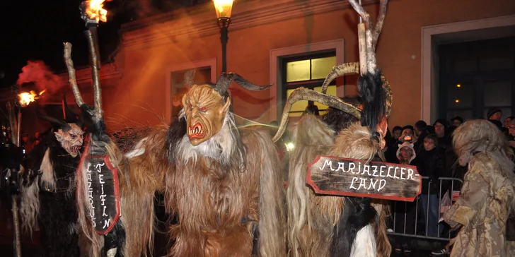 Kúzelný adventný Mariazell a nezabudnuteľný Krampuslauf - divoký beh čertov, bez príplatku za nástupné miesto a miestenku, s občerstvením na palube autobusu zdarma