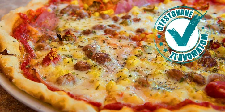 Pizza pre dvoch alebo jedného hladoša. Vyberajte z 11 druhov!