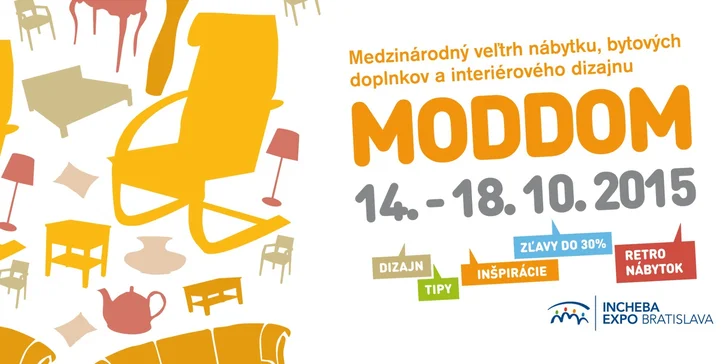 Vstupenka na veľtrh nábytku, bytových doplnkov a interiérového dizajnu MODDOM