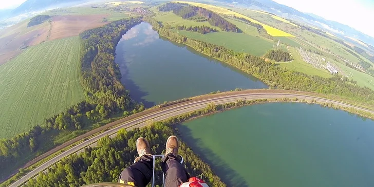 Tandemový let na motorovom padáku ponad Liptov alebo Tatry