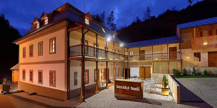 Wellness & Ski pobyt v novom špičkovom penzióne Banský dom*** uprostred Štiavnických vrchov. Dieťa do 14,99 r. zdarma