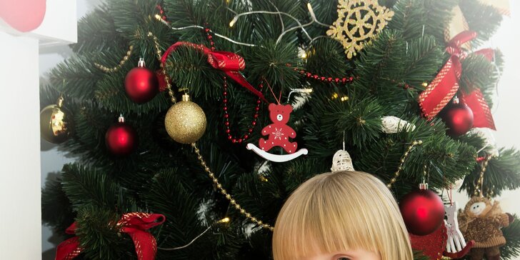 Vianočné fotografovanie detí a rodiny v ateliéri