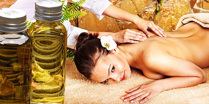 Relaxačná aromaterapeutická olejová masáž celého tela, osviežujúca thajská masáž chrbta alebo športová masáž