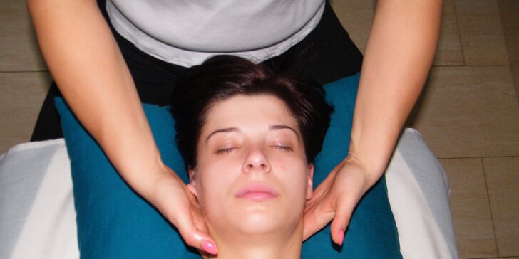 Relaxačno - protimigrenózna masáž alebo klasická celotelová masáž aj s bankami (90 min)