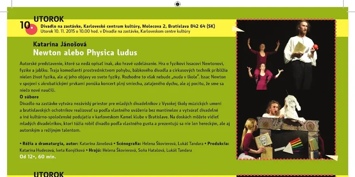 PUBERŤÁK 2015 divadelný festival pre tínedžerov
