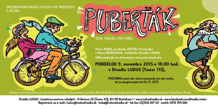 Predstavenie VŠETKO ZA NÁROD alebo (APPLE PIE), divadlo LAB, vrámci festivalu Puberťák 2015 12.11.2015 o 19:00