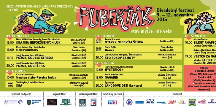 Predstavenie VŠETKO ZA NÁROD alebo (APPLE PIE), divadlo LAB, vrámci festivalu Puberťák 2015 12.11.2015 o 19:00