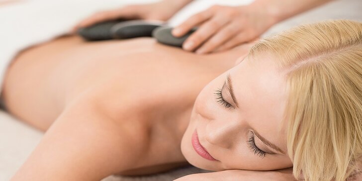 Masáž lávovými kameňmi, bankovanie alebo relaxačná masáž