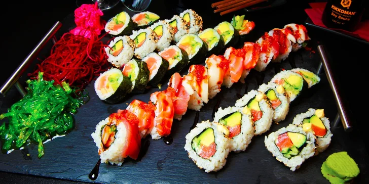 36 ks poctivého sushi z rýb a fľaša Prosecca