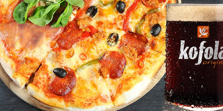 Lahodná chrumkavá pizza s Kofolou Originál
