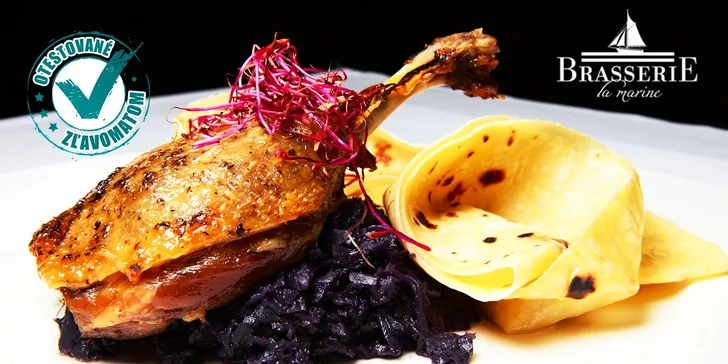 Francúzske 3–chodové menu v Brasserie La Marine