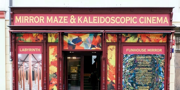 Vstupy do Imaginária, zrkadlového labyrintu i kaleidoskopického kina