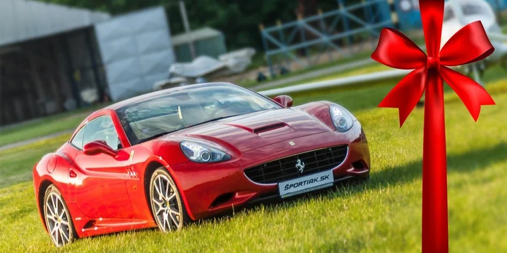 Darujte jazdu vo FERRARI California a vyskúšajte si maximálne zrýchlenie a rýchlosť na letisku!