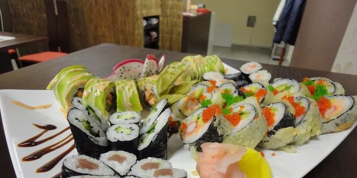 Nové SUSHI! Zážitkový set 36 kúskov s rozvozom alebo take away
