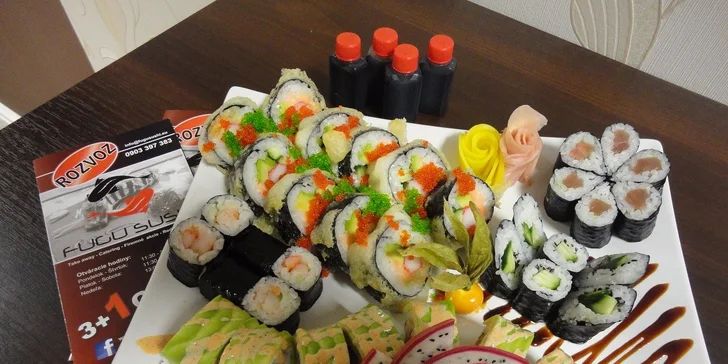 Nové SUSHI! Zážitkový set 36 kúskov s rozvozom alebo take away