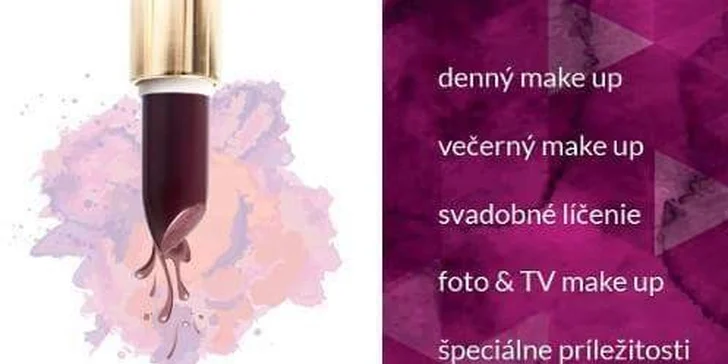Profesionálne slávnostné líčenie a úprava vlasov