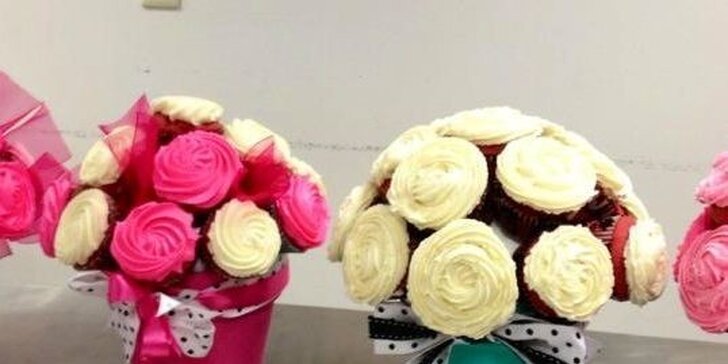 Originálne sladké cupcakes kytice