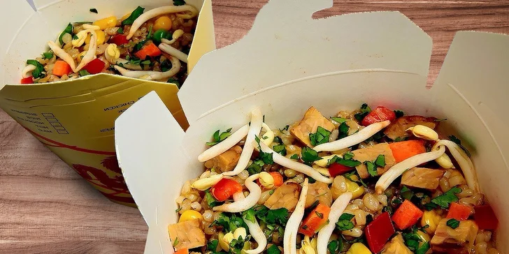 Zdravý veggie veľký a malý WOK v Brownjoy. TAKE AWAY!