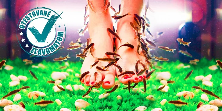 Biomanikúra a biopedikúra s rybičkami Garra Rufa s darčekovým poukazom