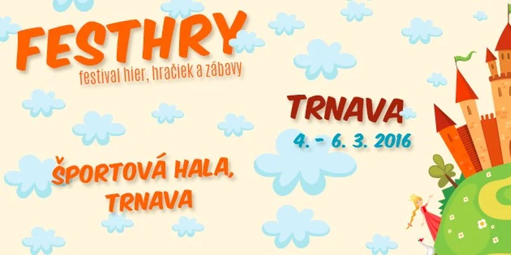 Rodinné vstupné na Fest hry v Trnave 4. - 6. marec