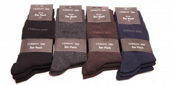 9 párov ponožiek značky Cerruti 1881