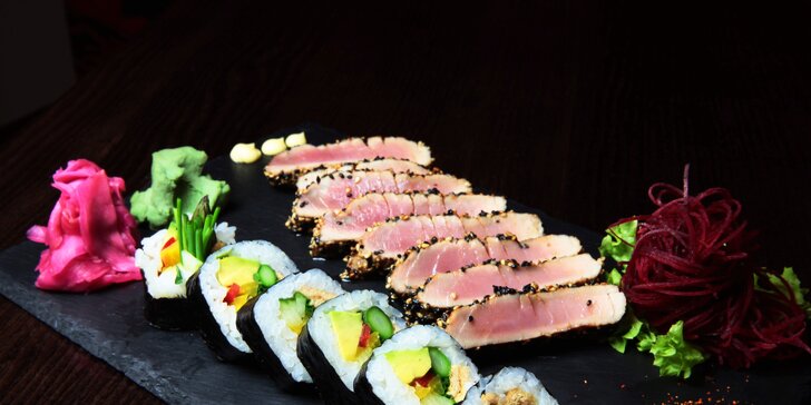 Steak z tuniaka s Yasai Roll a Cuma šalátom v EDO-KINE