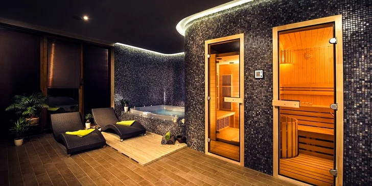 Romantický VIP privátny wellness vstup pre dvoch + masáž lávovými kameňmi a občerstvenie